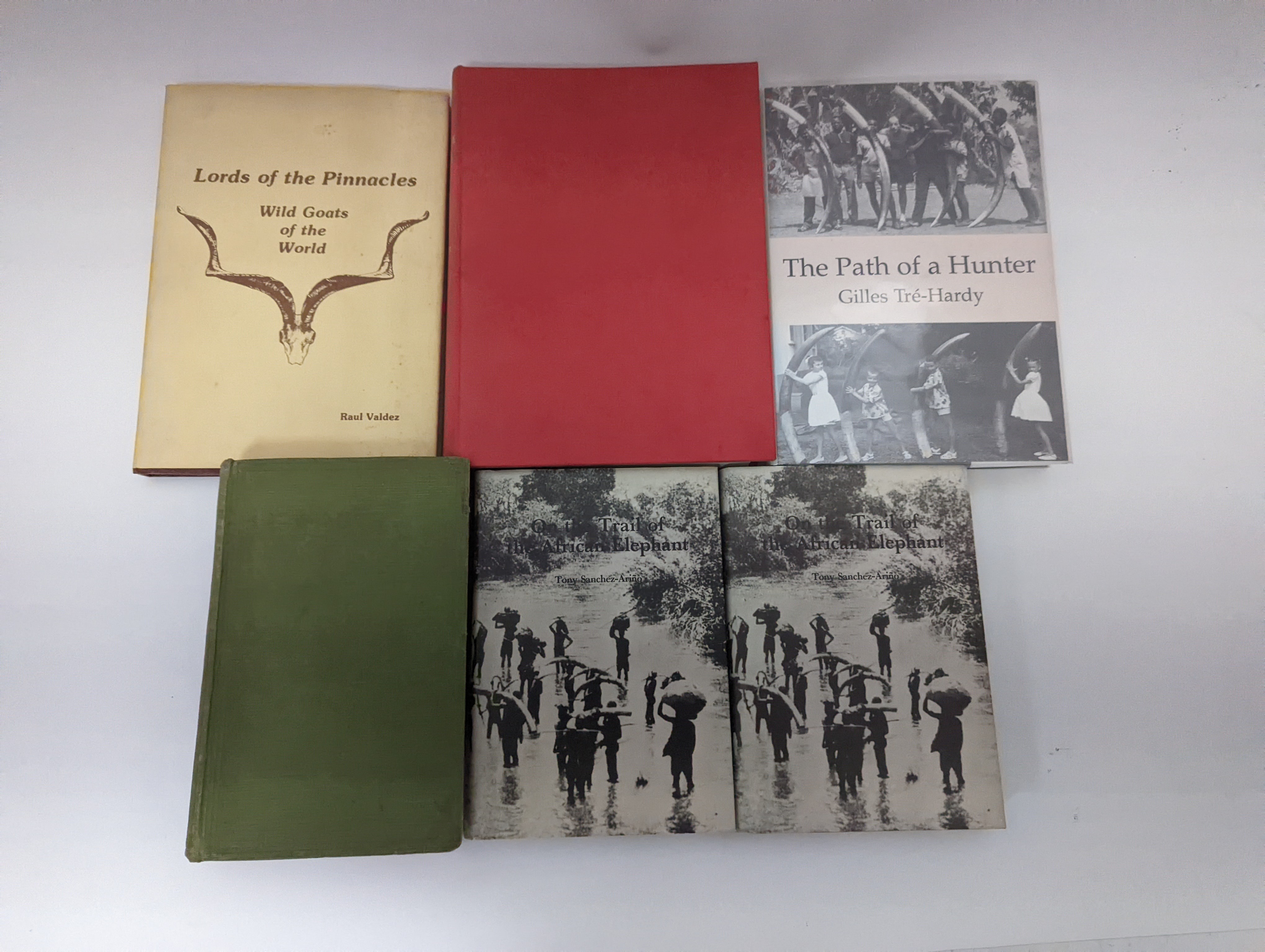 Sanchez-Arino, Tony. On the Trail of the African Elephant. Rowland Ward, 1988. Original cloth binding in dust wrapper. * One of a limited edition of 1250 copies signed by the author. This copy with a presentation inscrip